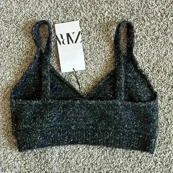 Zara NWT Twitted knit crop top - Picture 3 of 4